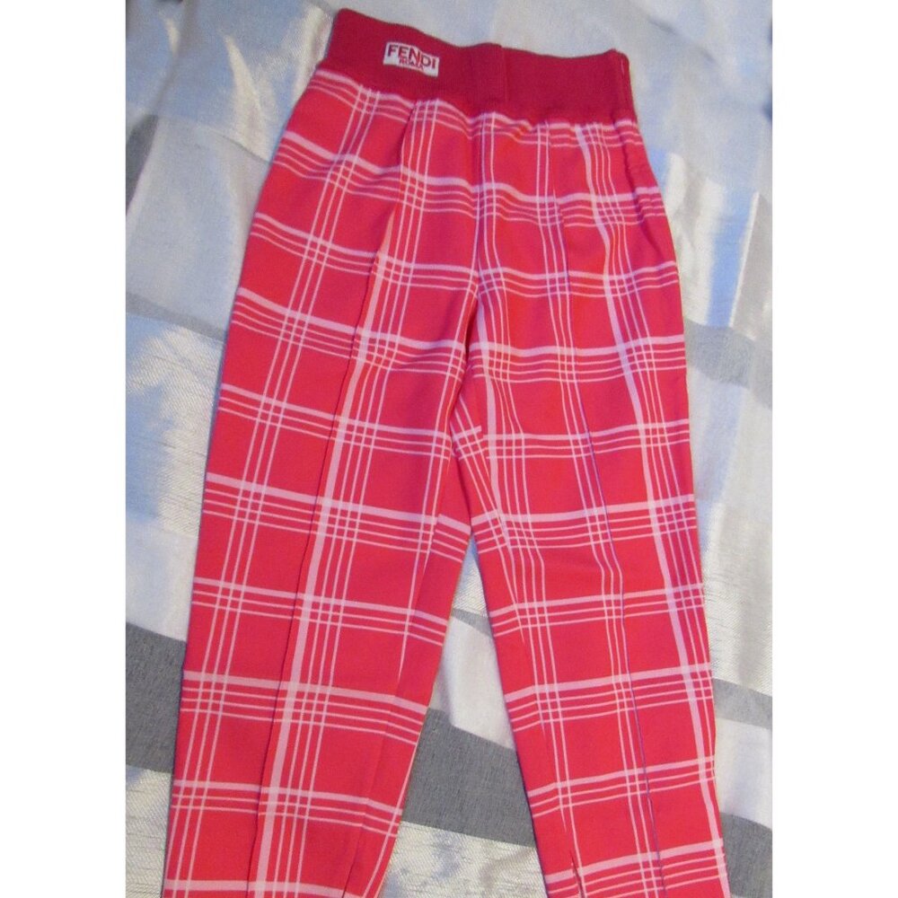 Fendi Roma Women Pants, sz, M(IT), Pink, made in Italy, side zip.